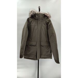 Quince Olive Green Parka with Faux Fur Hood